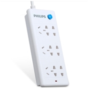 飛利浦（PHILIPS）6孔位1.8米插座插排插線板接線板 節能一體芯防火插座板