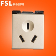 佛山照明S11 10A/16A三極插座功能件（金色）佛照電工 FSL開關 S11金色開關