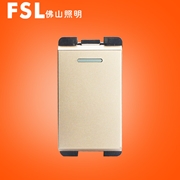 佛山照明FSL S11  1/3位單/雙極開關功能件（金色）佛照電工 FSL開關 S11金色開關