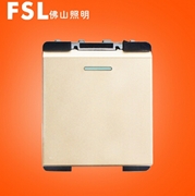 佛山照明FSL照明S11小一位多控開關功能件（金色）佛照電工 FSL開關 S11金色開關
