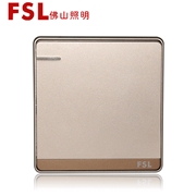 佛山 照明F11 16A 一位單/雙控大翹板開關（金色） F11系列FSL開關 佛山電工