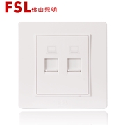 佛山照明 FSL開關 雙電腦插座 F22（白色）F22系列 佛山電工