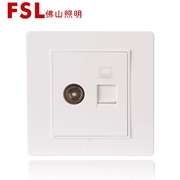 佛山照明 FSL開關 電視電腦插座 F22系列（白色）佛山電工