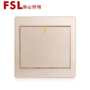 佛山照明 FSL開關  F22系列 16A 一位單極/雙路/一位多控開關（金色） F22A 佛山電工