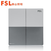 佛山 照明FSL 10A二位單極/雙路開關F17（銀）F17系列 FSL開關 佛山電工