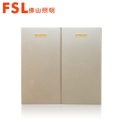 佛山照明FSL 16A二位單極/雙路開關功能件 F28 (金色)F28系列 FSL開關 佛山電工