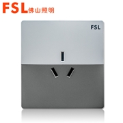 佛山照明FSL 16A三扁插座 F17（銀）F17系列FSL開關 佛山電工