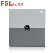 佛山照明FSL 一位電視插座F17（銀）F17系列FSL開關 佛山電工