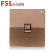 佛山照明 FSL 一位電腦插座F16（金）F16系列 FSL開關 佛山電工