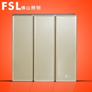 FSL 16A三位雙路開關(金色) F19A-16K3/2 100×1