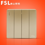FSL 10A四位雙控開關(金色) F31A-10K4/2 100×1