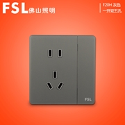 FSL 一位雙路開關帶10A二三極插F20H-1023K1/2
